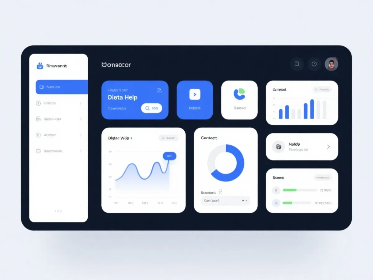 联系与数据支持插画